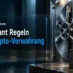 Tresortür und Hardware-Schlüsselmodul als Symbol für die SEC Krypto-Verwahrung bei Beratern und Fonds