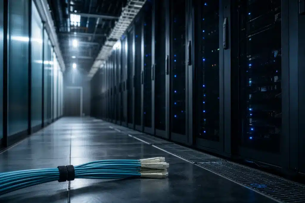Solana Price Prediction 2026: SOL Scenarios, Key Levels and Risks 8 Data center aisle with server racks representing Solana validator infrastructure