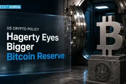 Steel bitcoin sculpture in a vault illustrating the US Strategic Bitcoin Reserve expansion debate