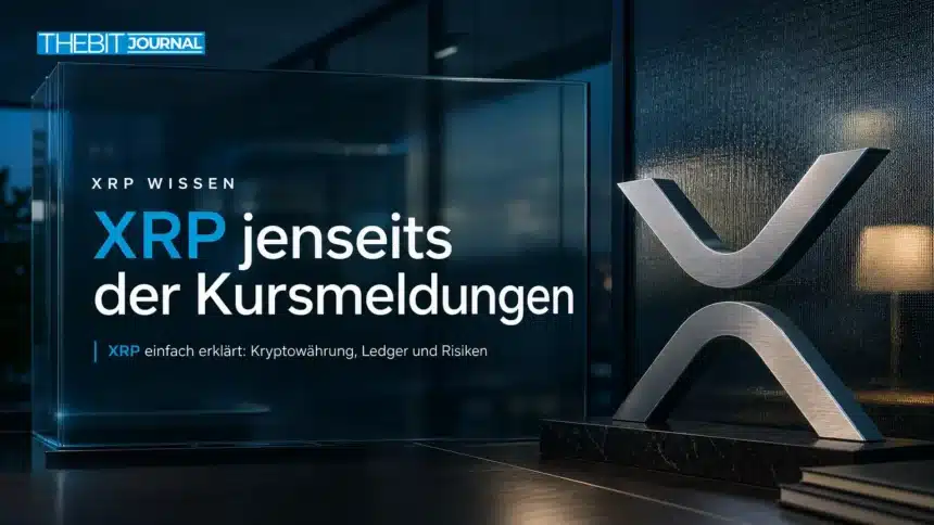 XRP einfach erklärt: Kryptowährung, Ledger und Risiken 7 XRP einfach erklärt: XRP-Metallskulptur im Recherchebüro