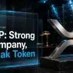 Metal XRP symbol in a bank vault illustrating the question is XRP a good investment in 2026