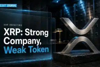 Metal XRP symbol in a bank vault illustrating the question is XRP a good investment in 2026